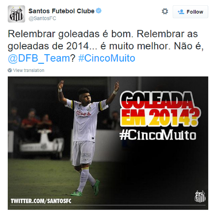 Santos rebate provocação do Corinthians em rede: 