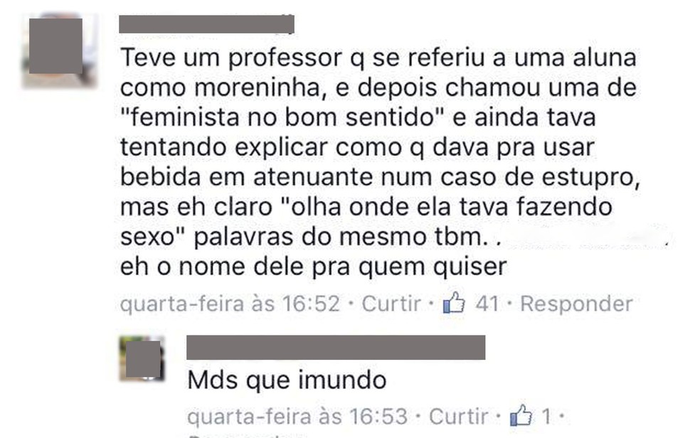 Alunos denunciam racismo e machismo na FGV (Foto: Reprodução/Facebook)