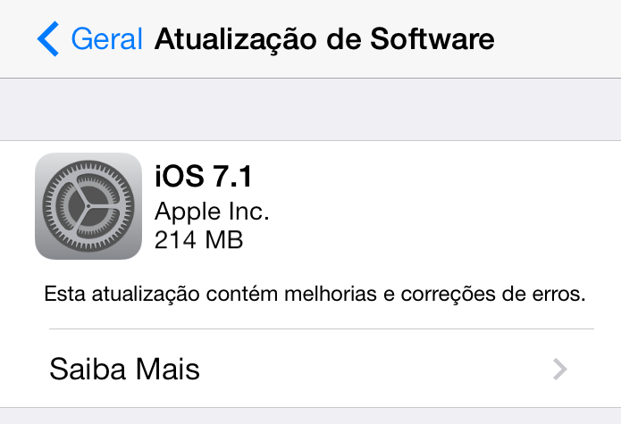 iOS ganhou update nesta segunda (Foto: Thiago Barros/TechTudo) (Foto: iOS ganhou update nesta segunda (Foto: Thiago Barros/TechTudo))