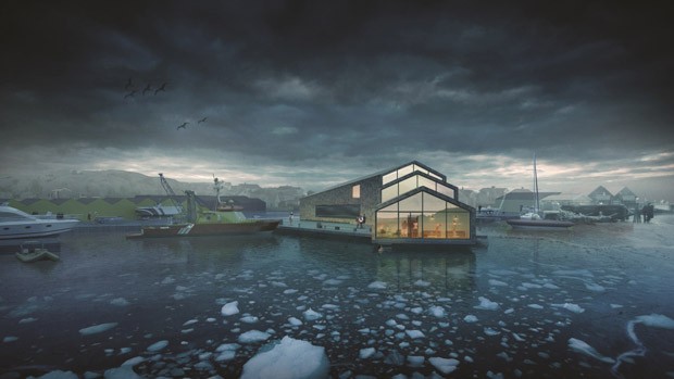 Projeto de escritÃ³rios em Roro, na SuÃ©cia, ganhou o prÃªmio Jeu d'Esprit. Ele mostra um escritÃ³rio sustentÃ¡vel para a Sociedade Sueca de Resgate MarÃ­timo (Foto: AR MIPIM Future Projects Awards)