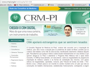 CRM-PI divulgou nota dando conta que dará apoio aos médicos cubanos que abandonarem o Programa Mais Médicos (Foto: Divulgação/CRM-PI)