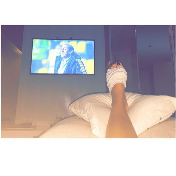 Fernanda Souza mostra pé machucado (Foto: Instagram) Fernanda Souza mostra pé machucado (Foto: Instagram)