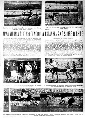 Jornal Sports Chile e Espanha 1950 (Foto: Reprodução)