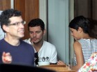 Sophie Charlotte e Daniel Oliveira almoçam no Leblon, no Rio