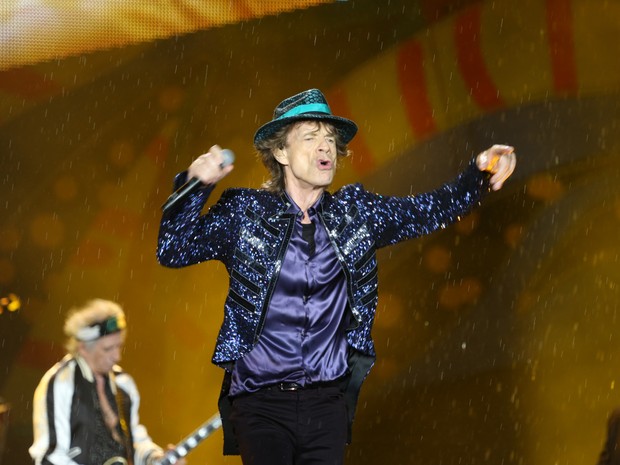 Mick Jagger e Rolling Stones no show em Porto Alegre (Foto: Agência RBS)