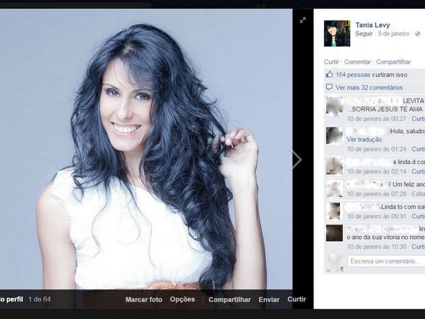Cantora gospel Tania Levy foi presa suspeita de matar o marido em São Pedro (Foto: Reprodução/Facebook)