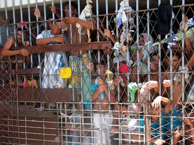 Núcleo de Custódia em Natal está com o dobro da capacidade de presos prevista (Foto: Ricardo Araújo/G1)