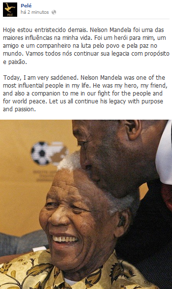 Pelé Mandela (Foto: Reprodução/Facebook)