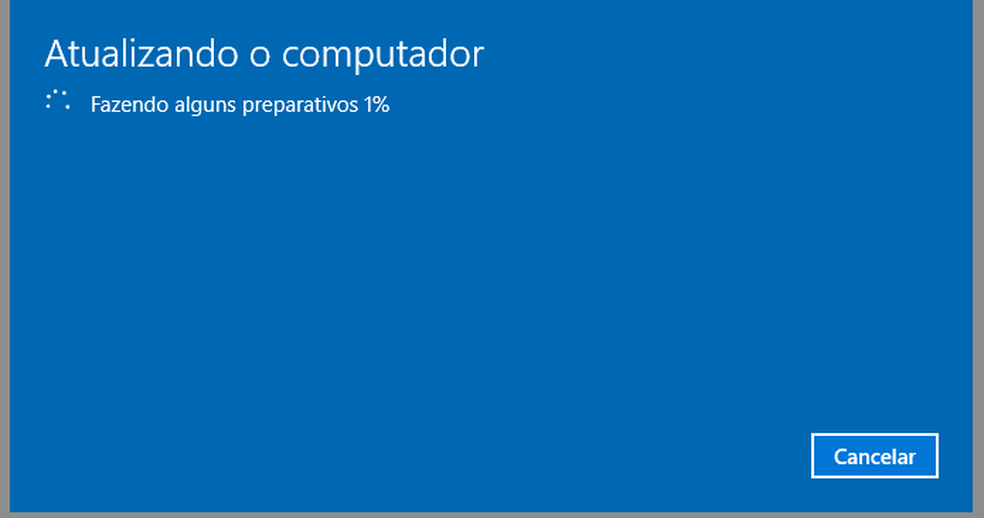 Aguardando a redefinição do sistema (Foto: Edivaldo Brito/TechTudo)