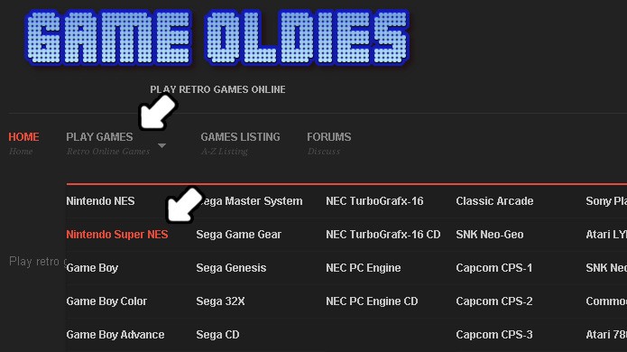 Game Oldies oferece jogos clássicos do Super Nintendo para jogar online (Foto: Reprodução/Rafael Monteiro)
