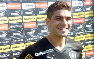 Botafogo coletiva Gege (Foto: Thiago Benevenutte) Botafogo coletiva Gege (Foto: Thiago Benevenutte)