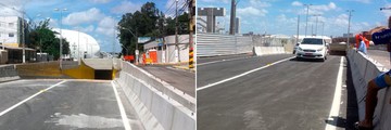 Túnel da Romualdo Galvão é liberado para o trânsito (Heloísa Guimarães/ Inter TV Cabugi)