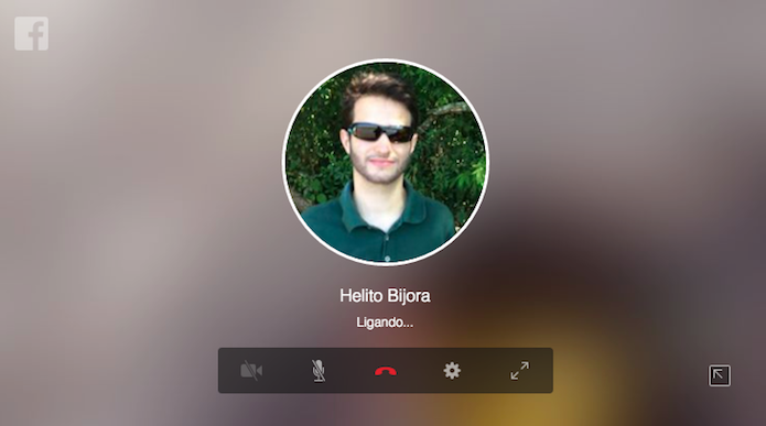 Janela de chat por vídeo do Facebook (Foto: Reprodução/Helito Bijora)