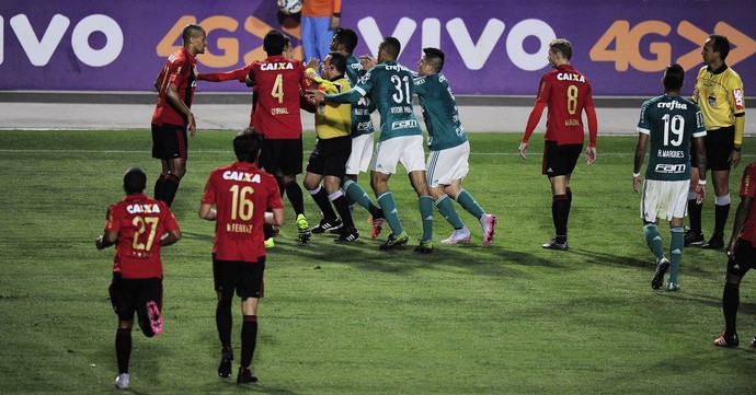 Confusão Sport x Palmeiras (Foto: Marcos Ribolli)