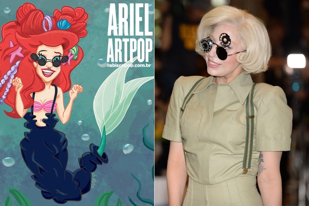 Lady Gaga Ariel (Foto: Vic Matos/Rabisco Pop - Toru Yamanaka/ AFP)