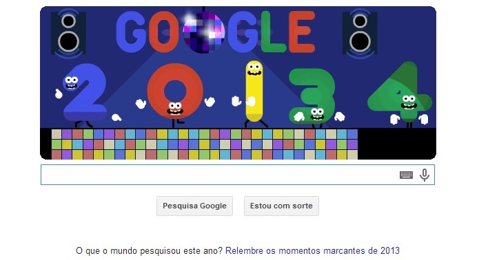 Véspera de Ano Novo é tema de Doodle do Google no Réveillon (Foto: Reprodução/Melissa Cruz) Véspera de Ano Novo é tema de Doodle do Google no Réveillon (Foto: Reprodução/Melissa Cruz)