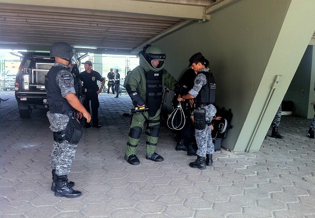 O treino ocorreu no Centro de Convenções, Sambódromo, Zona Norte de Manaus (Foto: Ana Graziela Maia/G1 AM)