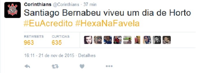 Corinthians Atlético-MG Twitter (Foto: Reprodução)