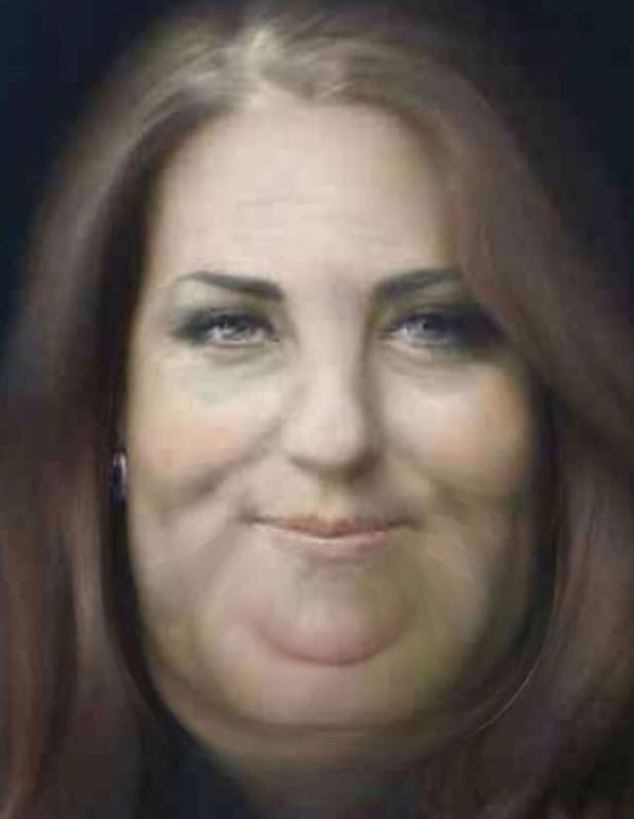 Retrato de Kate Middleton vira piada (Foto: Reprodução) Retrato de Kate Middleton vira piada (Foto: Reprodução)