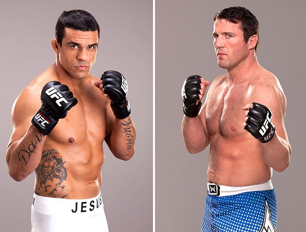 Montagem Vitor Belfort e Chael Sonnen (Foto: Editoria de arte)