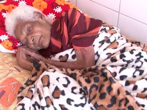 Idosa de 126 anos mora em abrigo na Bahia (Foto: Reprodução/ TV Bahia)
