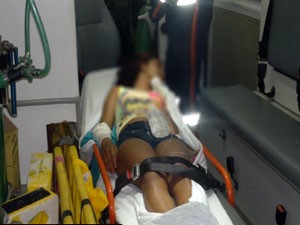 Menina foi baleada no braço em Mossoró (Foto: Marcelino Neto/G1)