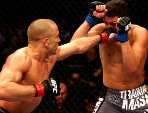 UFC 158 Georges St-Pierre e Nick Diaz (Foto: Agência Getty Images)