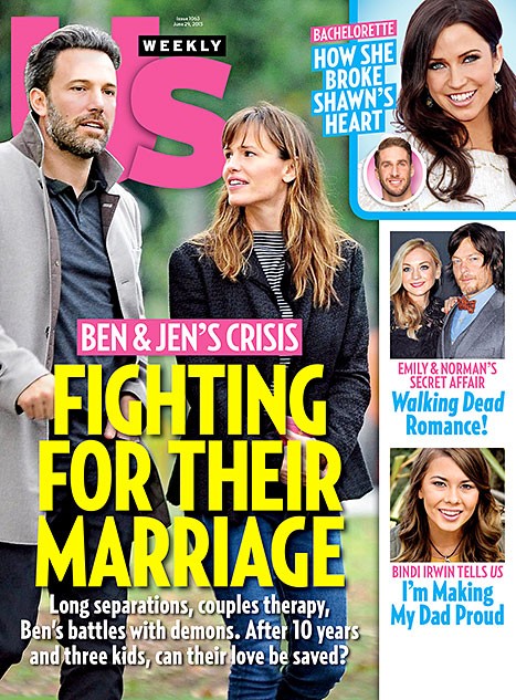 Ben Affleck e Jennifer Garner na capa da Us Weekly (Foto: Reprodução)