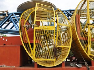 roda-gigante desmontada (Foto: Deivison Almeida/G1)
