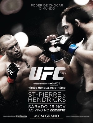 Pôster UFC 167 Georges St-Pierre e Johny Hendricks (Foto: Reprodução/Facebook)