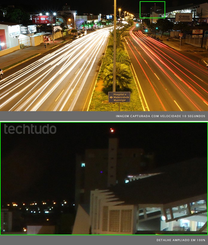 Imagens de longa exposição podem ser capturadas com velocidades predefinidas ou com o modo "Bulb" (Foto: Adriano Hamaguchi/TechTudo) Imagens de longa exposição podem ser capturadas com velocidades predefinidas ou com o modo "Bulb" (Foto: Adriano Hamaguchi/TechTudo)