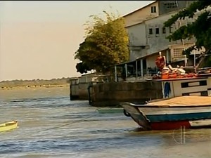 Rio Paraíba do Sul em São João da Barra, RJ (Foto: Reprodução/Intetv Planície)