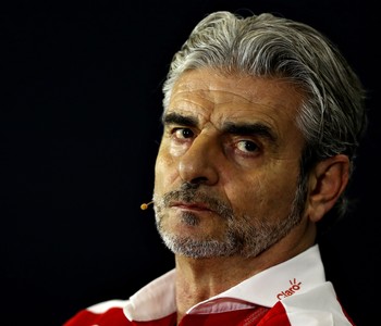Maurizio Arrivabene, chefe da Ferrari, no fim de semana do GP da Inglaterra (Foto: Getty Images)