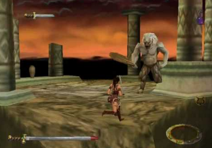 Xena no game de PSOne (Foto: Reprodução/Felipe Vinha)