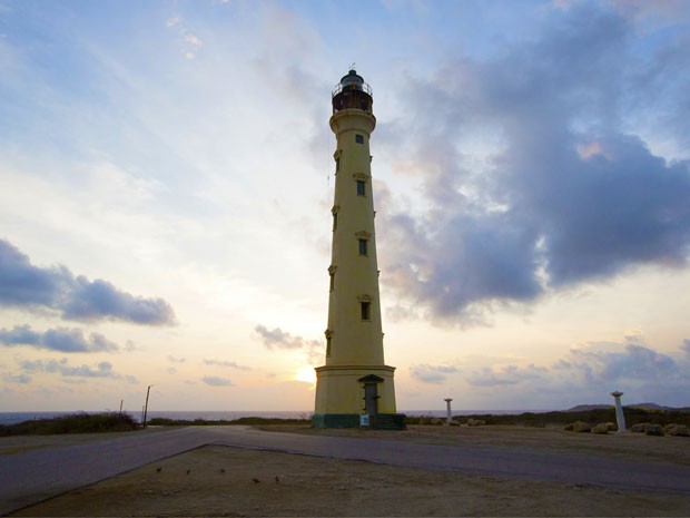 O California Lighthouse, farol antigo que fica em Aruba (Foto: Divulgação/Aruba Tourism Authority)
