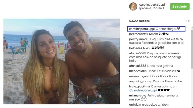Pedro Ortega e Carol Portaluppi (Foto: Instagram / Reprodução)