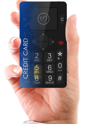 Micro-Phone, um celular do tamanho de um cartão de crédito (Foto: Divulgação/Micro-Phone)