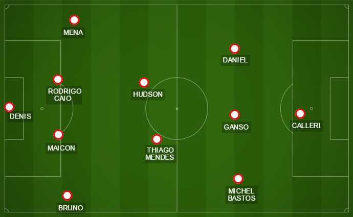 A volta do lateral Mena será a única novidade do São Paulo para o jogo deste sábado, contra o Oeste (Foto: GloboEsporte.com)