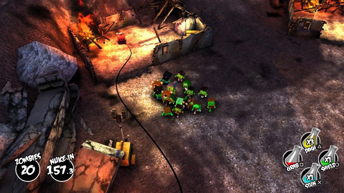 Descubra rapidamente o que precisa quebrar para seguir em frente em The Hungry Horde (Foto: PlayStation Universe)