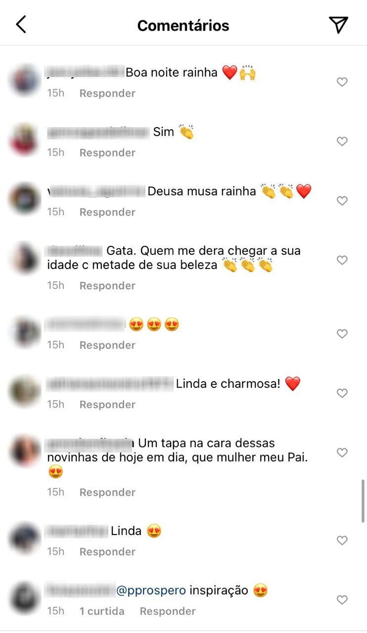 Comentários em foto de Gretchen (Foto: Reprodução/Instagram) Comentários em foto de Gretchen (Foto: Reprodução/Instagram)