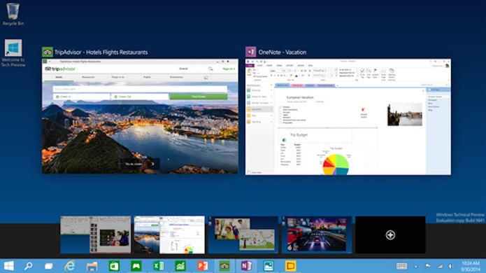 Snap Assist, Microsoft revela função para múltiplos desktops no Windows 10  (Foto: divulgação/Microsoft)