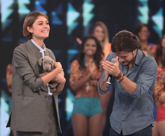Sophie Charlotte é aplaudida por Daniel Oliveira (Foto: Isabella Pinheiro / Gshow)