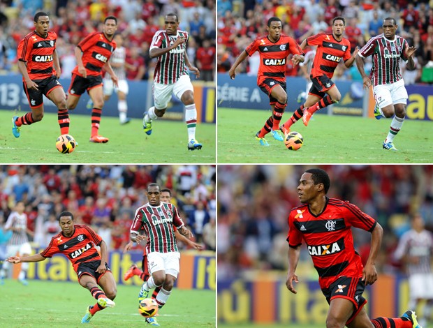 Montagem Elias Gol, Fluminense x Flamengo (Foto: Alexandre Vidal/Fla Imagem e Guito Moreto/Agência o Globo)