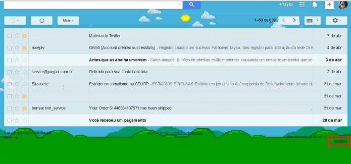Passo 1. Vá até a opção Detalhes (Reprodução/Taysa Coelho)