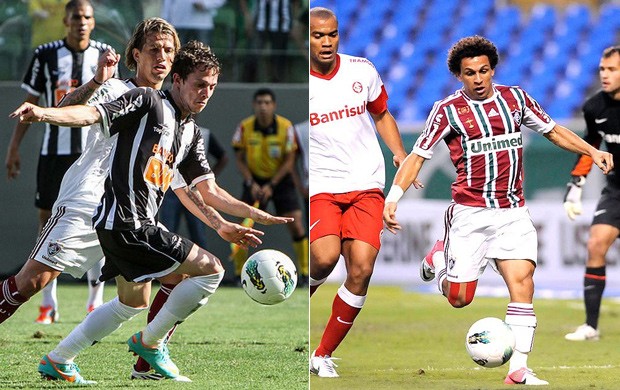 Bernard, do Atlético-MG, e Wellington Nem, do Fluminense (Foto: Montagem SporTV)