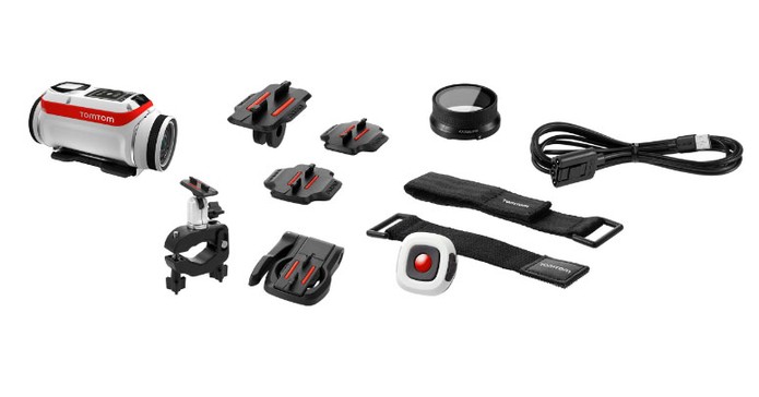 Câmera TomTom Bandit tem kit de acessórios compatíveis (Foto: Divulgação/TomTom)