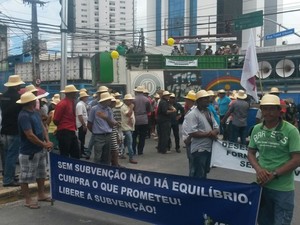 Protesto contra a presidente Dilma e o prefeito Geraldo Julio  no Recife (Foto: Wagner Sarmento/TV Globo)