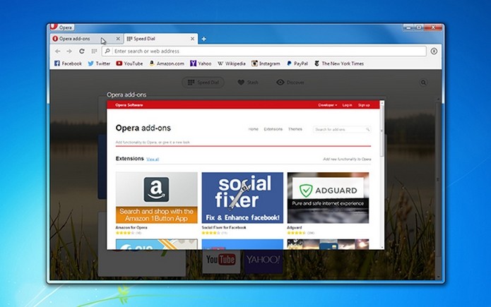 Opera 24 exibe pré-visualização grande das guias (Foto: Divulgação/Opera)