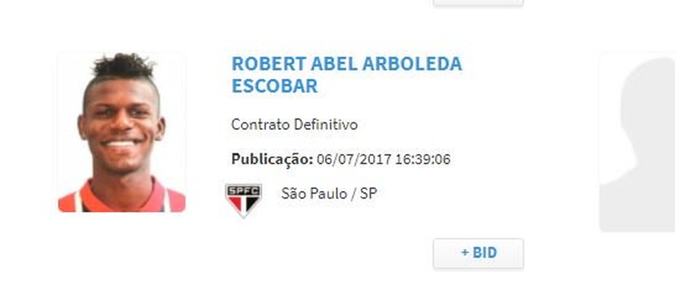 Arboleda está registrado como jogador do São Paulo na CBF desde o dia 6 de julho. Sua estreia foi no dia 9. Portanto, nada de anormal com ele (Foto: reprodução)