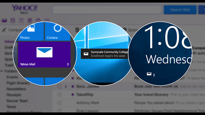 Aplicativo do Yahoo oferece acesso facilitado à caixa de entrada no Windows 10 (Foto: Divulgação/Windows Store)